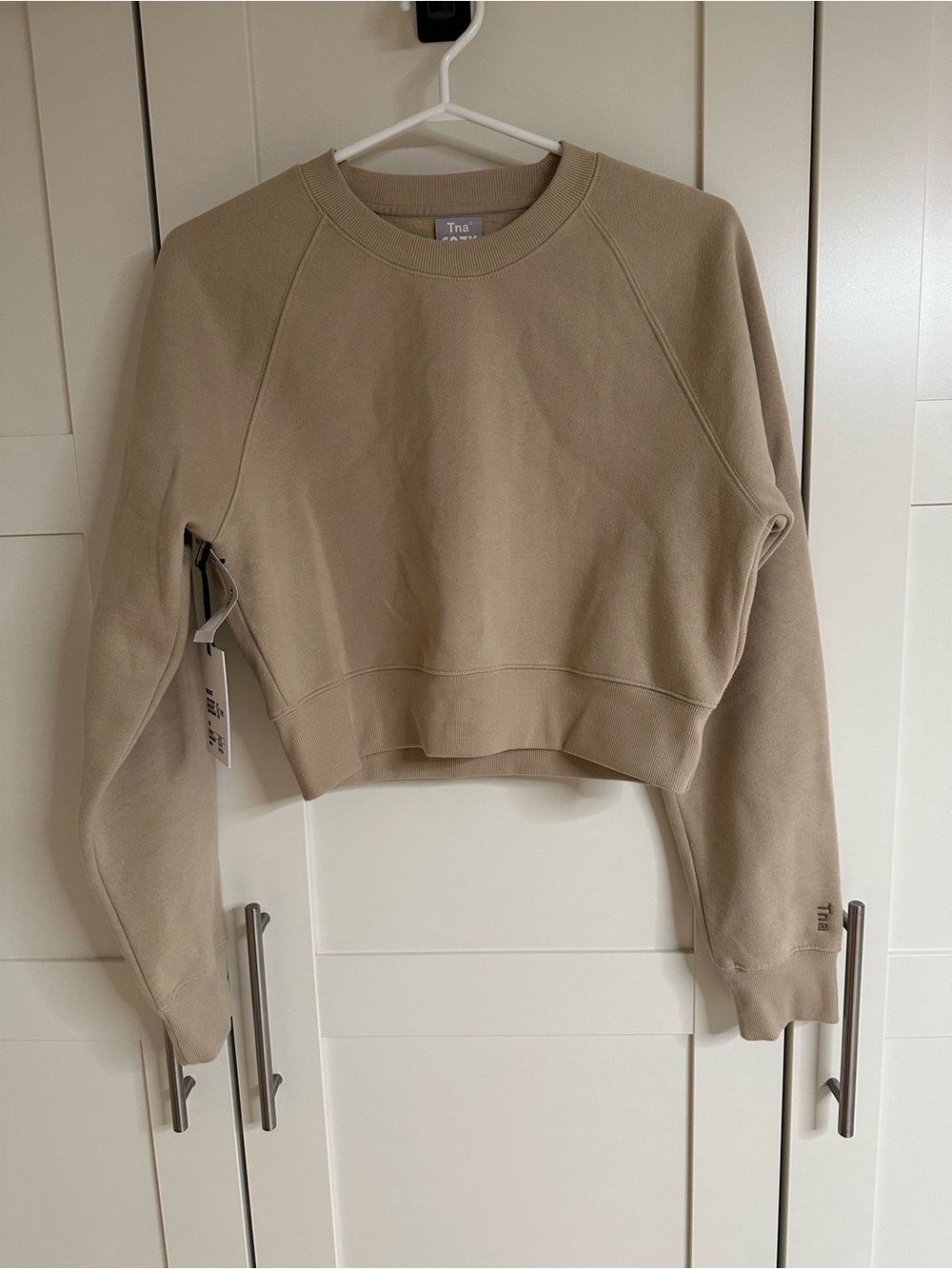 TNA Cozy Perfect Fleece Cropped Crewneck Sweatshirt